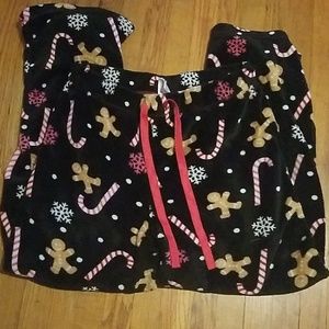 Fuzzy winter pajama pants.